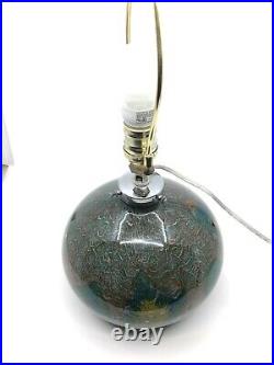 Ikora- WMF Germany- Green Glass Art deco lamp
