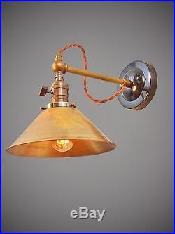 Industrial Lighting Vintage Brass Wall Sconce Steampunk Lamp Art Deco Light