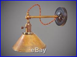 Industrial Lighting Vintage Brass Wall Sconce Steampunk Lamp Art Deco Light