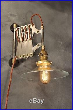 Industrial Lighting Vintage Scissor Lamp Accordion Sconce Light Art Deco