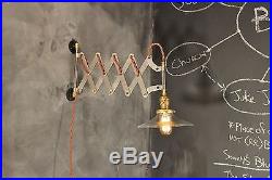 Industrial Lighting Vintage Scissor Lamp Accordion Sconce Light Art Deco
