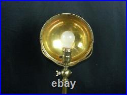 Industrial Steampunk Antique Domed Candlestick Swivel Tilt Brass Desk Lamp 17.5