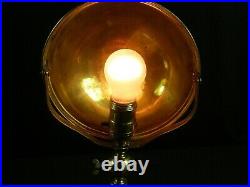 Industrial Steampunk Antique Domed Candlestick Swivel Tilt Brass Desk Lamp 17.5