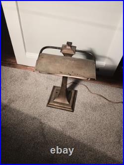Interior Design Antique Bankers Lamp Art Deco Desk Study Decor Vintage