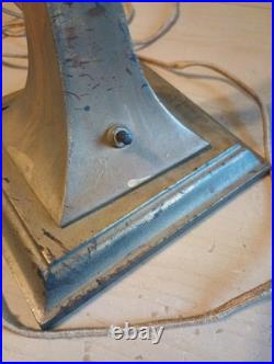 Interior Design Antique Bankers Lamp Art Deco Desk Study Decor Vintage