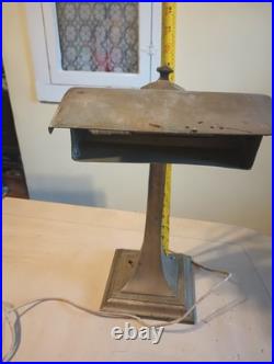 Interior Design Antique Bankers Lamp Art Deco Desk Study Decor Vintage