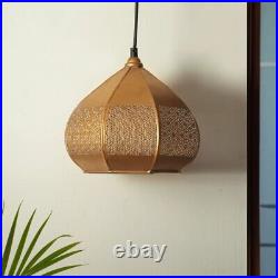 Iron hand etched pendant lamp set of 2 vintage, hanging lamp