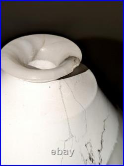 Italian Art Deco Carved Alabaster Marble Cockatoo & Rare Green Parrot Bird Lamp