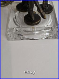 JB Hirsh 1930s Antique 3 Harlequin Pixie Art Deco Bronze Lamp (Extremely Rare)