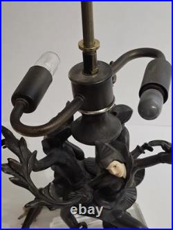 JB Hirsh 1930s Antique 3 Harlequin Pixie Art Deco Bronze Lamp (Extremely Rare)