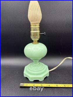 Jadeite Uranium Glass Lamp Jefferson