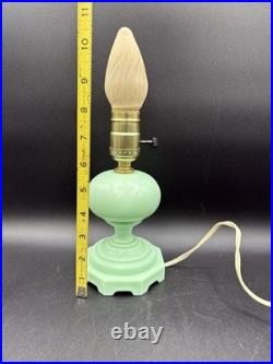 Jadeite Uranium Glass Lamp Jefferson