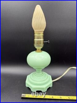 Jadeite Uranium Glass Lamp Jefferson