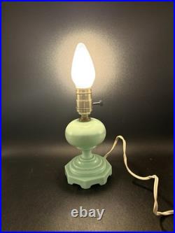 Jadeite Uranium Glass Lamp Jefferson