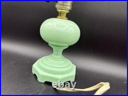 Jadeite Uranium Glass Lamp Jefferson