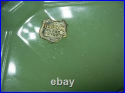 Jadeite and white art deco slag glass lamp