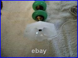 Jadite Art Deco 11 Boudoir Lamp withOnyx Marble Base-Jefferson Glass Co-RARE