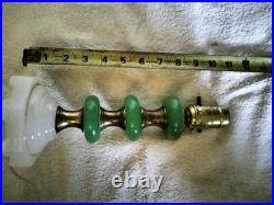 Jadite Art Deco 11 Boudoir Lamp withOnyx Marble Base-Jefferson Glass Co-RARE