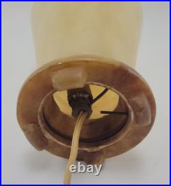 Joseph Lorenzl The Kiss Art Deco Painted Bronze Figure on Alabaster Lamp