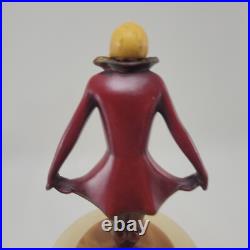 Joseph Lorenzl The Kiss Art Deco Painted Bronze Figure on Alabaster Lamp