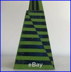 KILLER Westwood Geometric Op Art Deco Mid Century Modernist Obelisk Pyramid Lamp