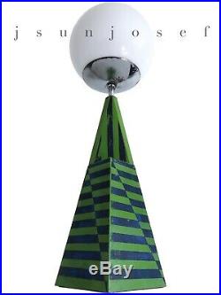 KILLER Westwood Geometric Op Art Deco Mid Century Modernist Obelisk Pyramid Lamp