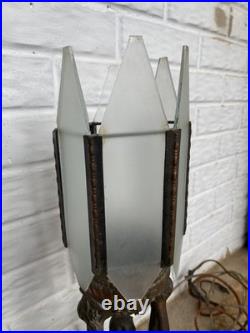LOOK/READ! Antique Art Deco 1920s Joan Of Arc Table Lamp For Restoration