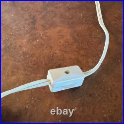 Lalique Style Art Deco Frosted Glass Lamp Floral Relief Shade Brass Fini