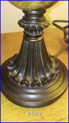 Lamp Art Deco Style Dark Marble Feature Resin Matte Finish Shade Not Included