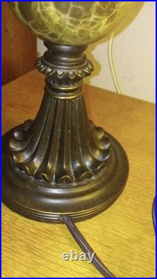 Lamp Art Deco Style Dark Marble Feature Resin Matte Finish Shade Not Included