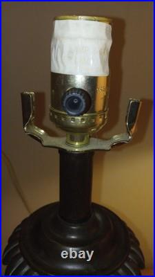 Lamp Art Deco Style Dark Marble Feature Resin Matte Finish Shade Not Included