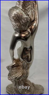 Lamp Base The Sirens Light Art Deco Vintage Table Nude Woman Boudoir Vintage