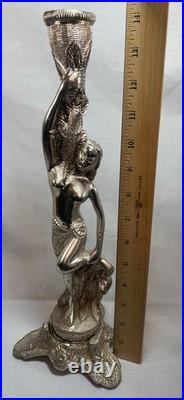 Lamp Base The Sirens Light Art Deco Vintage Table Nude Woman Boudoir Vintage