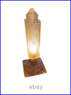 Lamp Skyscraper 1930's Art Deco Glass Torpedo Boudoir Flower Bases Vintage