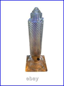 Lamp Skyscraper 1930's Art Deco Glass Torpedo Boudoir Flower Bases Vintage