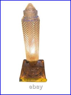 Lamp Skyscraper 1930's Art Deco Glass Torpedo Boudoir Flower Bases Vintage