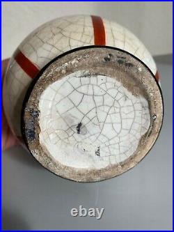 Lampe Art Deco ceramique craquelée crackle porcelain