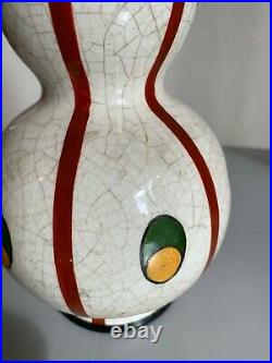 Lampe Art Deco ceramique craquelée crackle porcelain