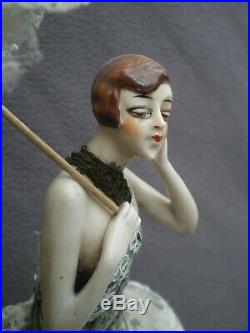 Lampe demi figurine art deco FASOLD & STAUCH 1920 vintage lamp half doll 20s