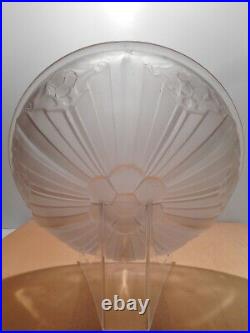 Lampe plafonnier vasque Art Déco SONOVER coupe verre pressé moulé éclairage