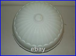 Large Antique Art Deco Frosted White Glass Ceiling Lamp Shade Globe 14 Fittter