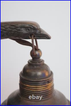 Large Art Deco Table Lamp SERPENT Charles Ranc Brass Lamp 1920