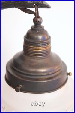 Large Art Deco Table Lamp SERPENT Charles Ranc Brass Lamp 1920