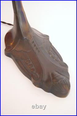 Large Art Deco Table Lamp SERPENT Charles Ranc Brass Lamp 1920