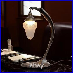 Large Art Deco Table Lamp SERPENT Charles Ranc Brass Lamp 1920