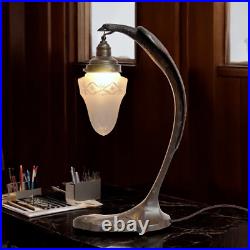 Large Art Deco Table Lamp SERPENT Charles Ranc Brass Lamp 1920