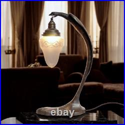 Large Art Deco Table Lamp SERPENT Charles Ranc Brass Lamp 1920