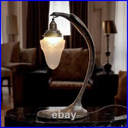 Large Art Deco Table Lamp SERPENT Charles Ranc Brass Lamp 1920