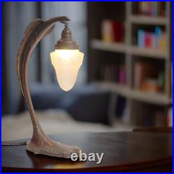 Large Art Deco Table Lamp SERPENT Charles Ranc Brass Lamp 1920