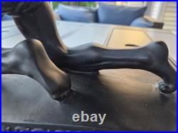 Large Vintage Art Deco Sculptural Nude Couple Table Lamp Black Figural Statue